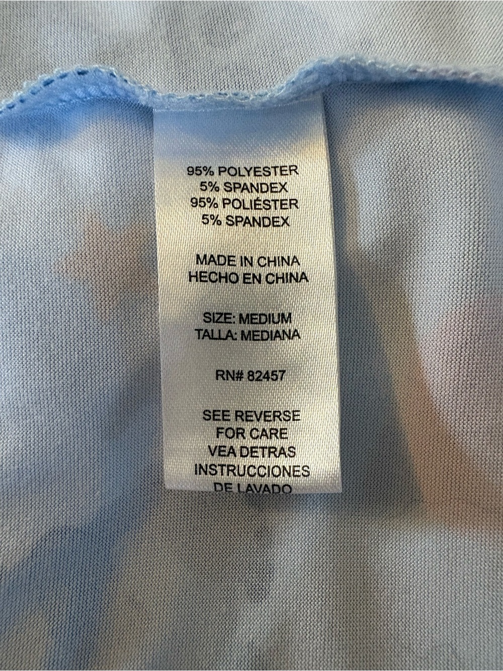 Disney Stitch NWOT Light Blue Pajama Nightshirt/ Pink & Orange Accents. Size M - Picture 4 of 5